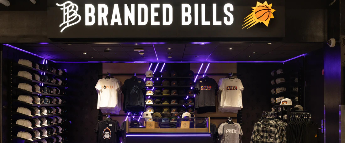 Branded Bills Finds Home in Phoenix Suns' Arena - Apparelist