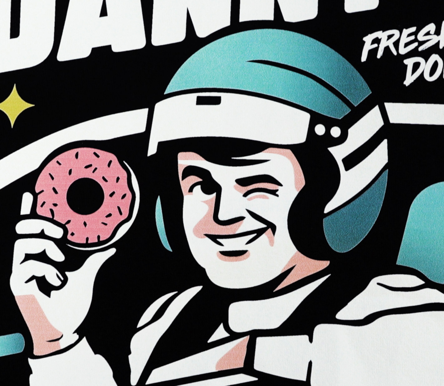 An example of a transfer printed with cheap ink