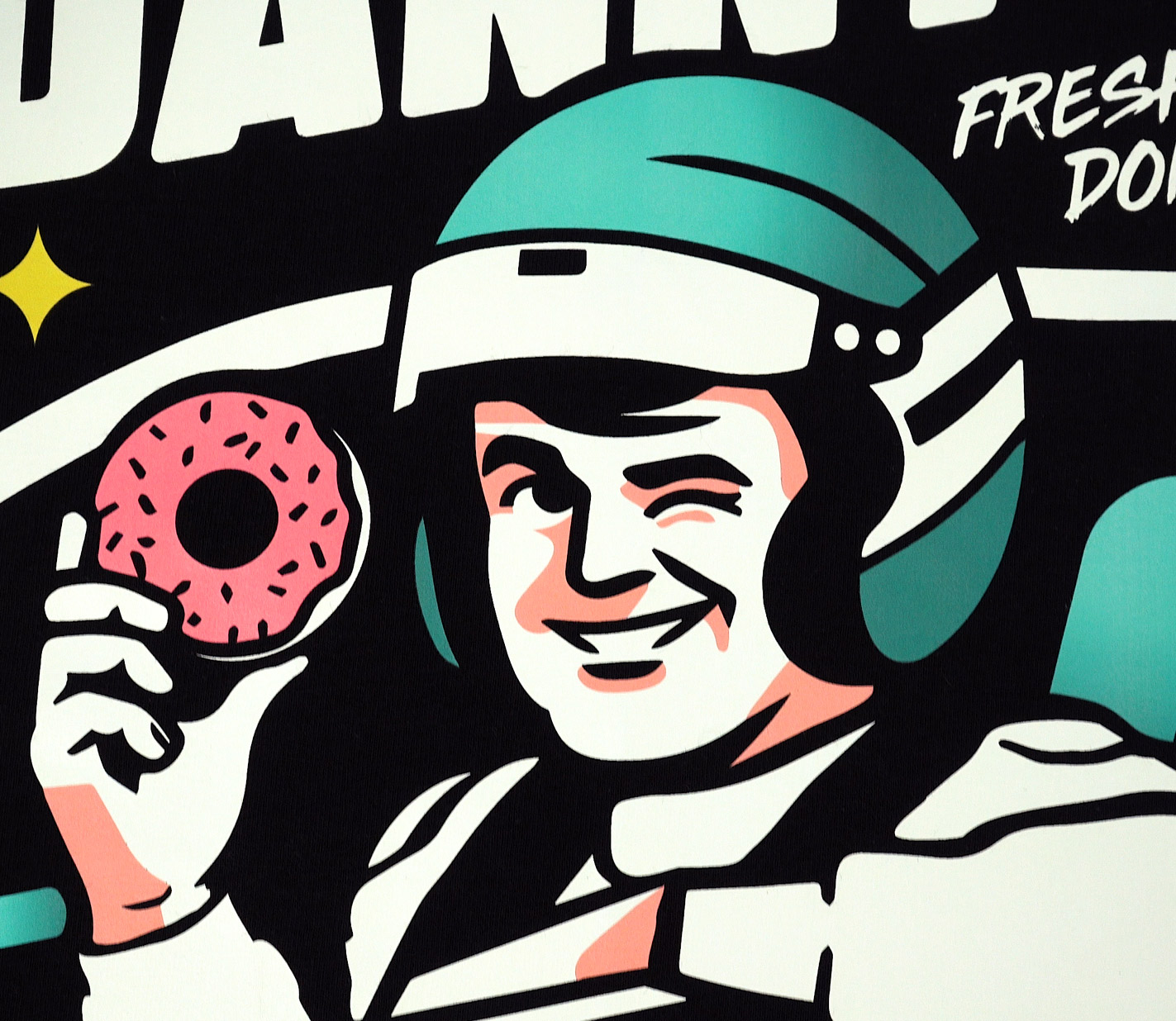 An example of a transfer printed with high-quality ink