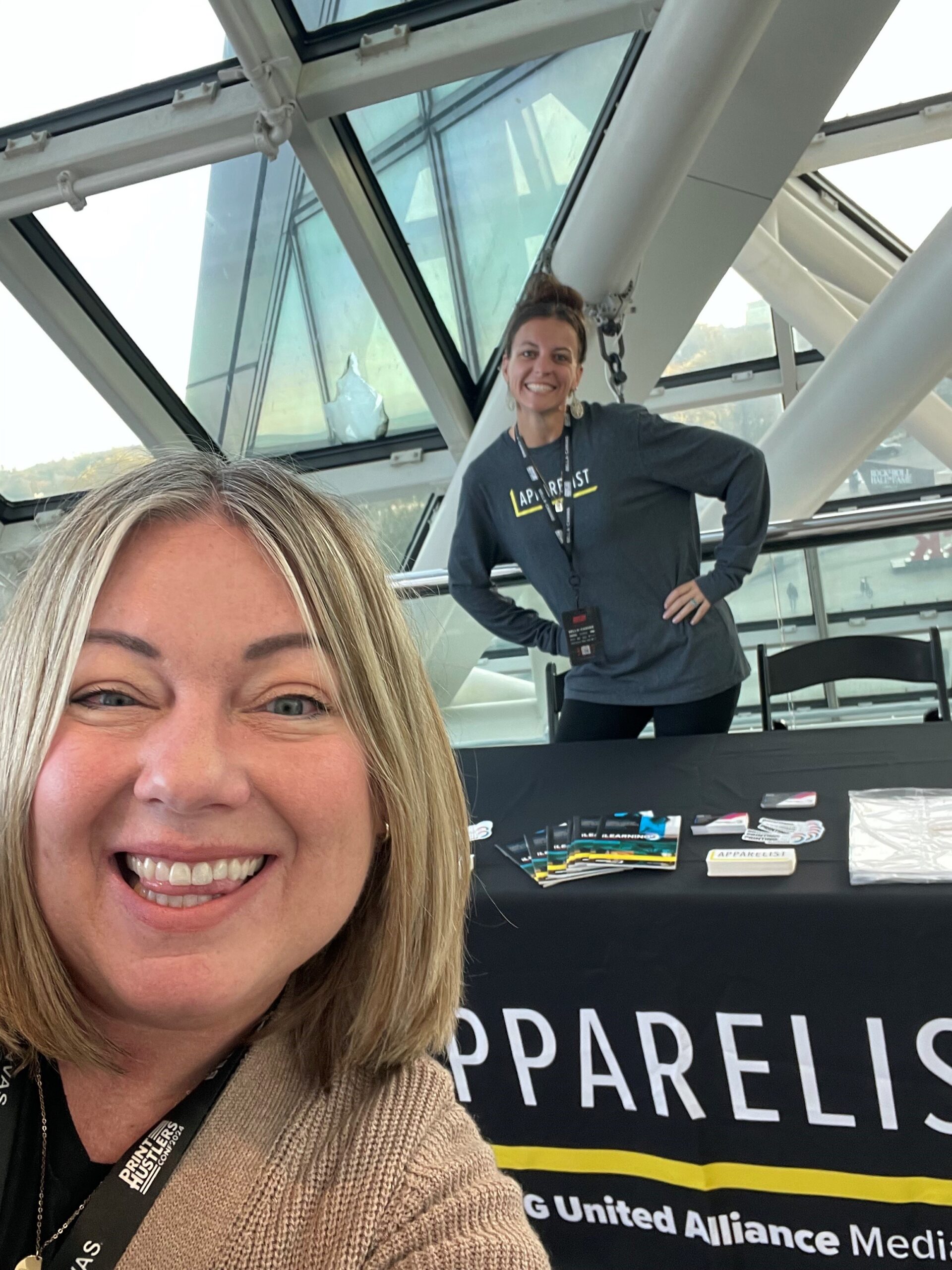 Brandy and Cassie at the Apparelist table