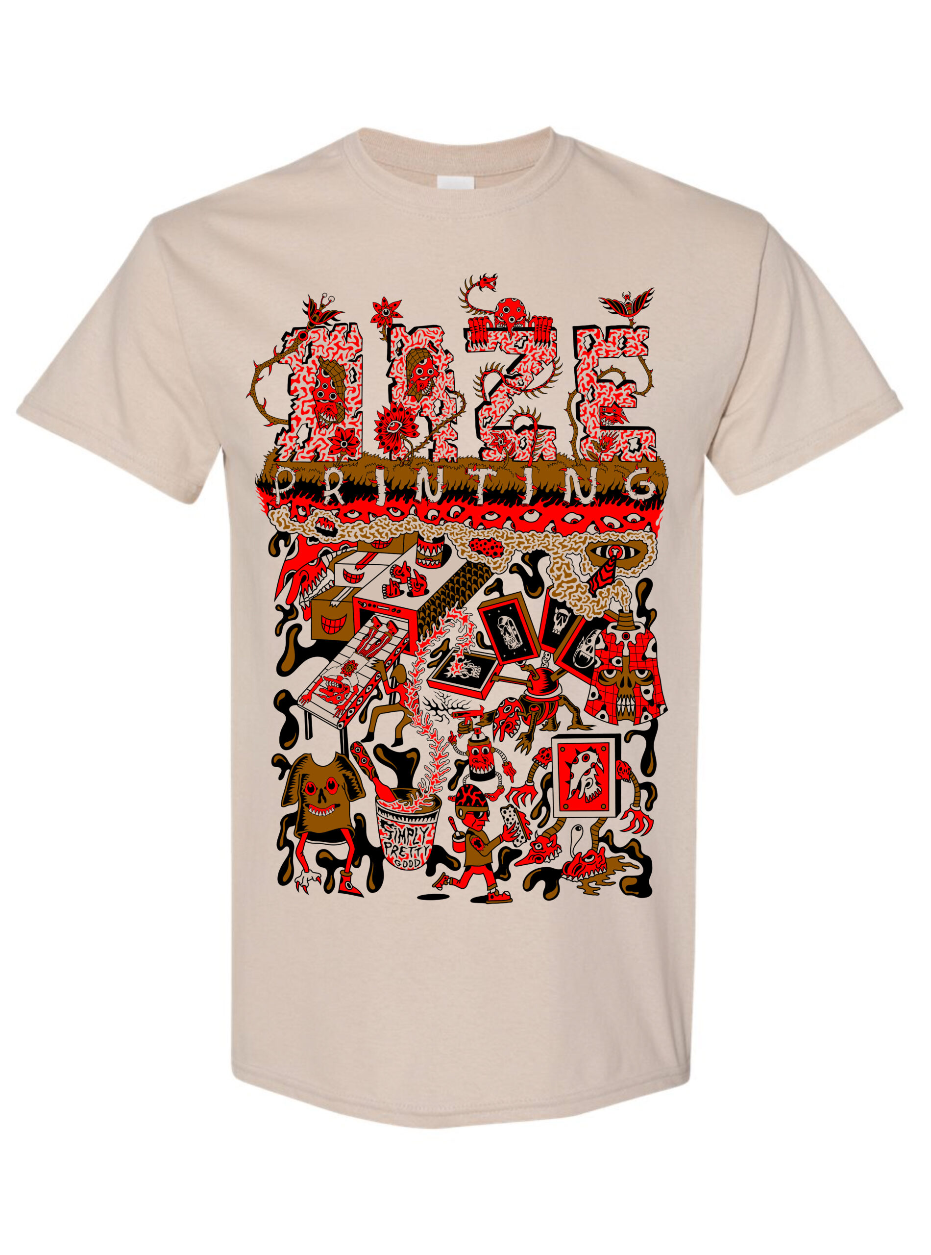 Daze Printing shirt featuring the screen print process