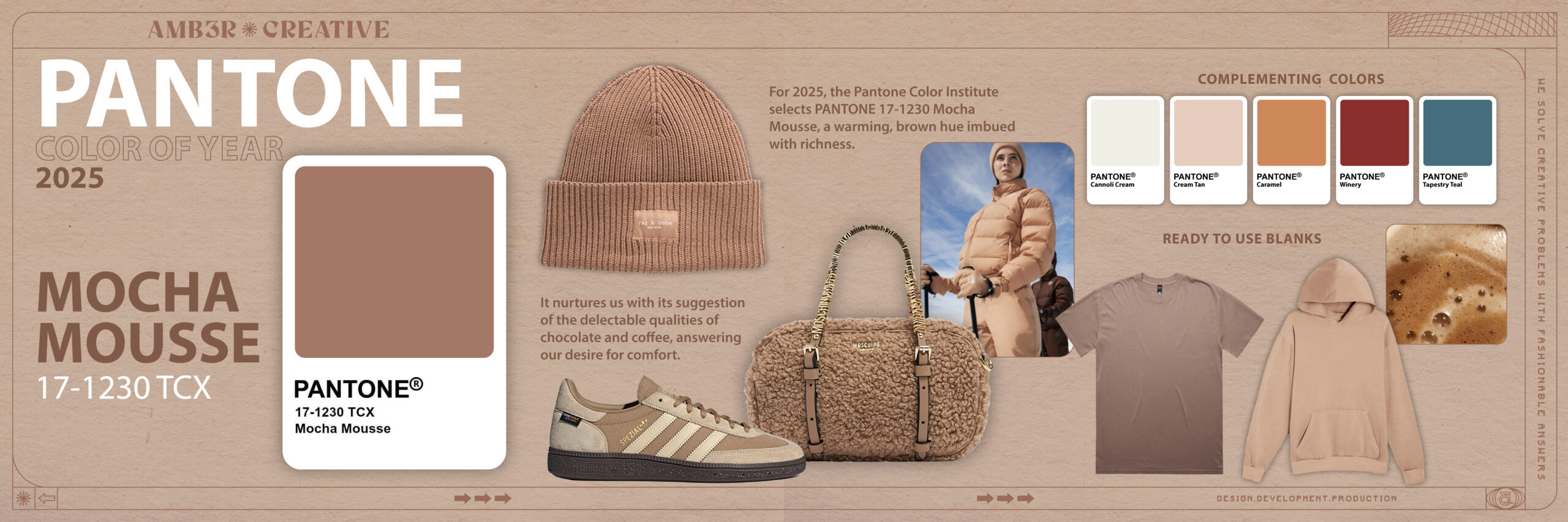 AMB3R x Pantone Color of the Year 2025 Mocha Mousse
