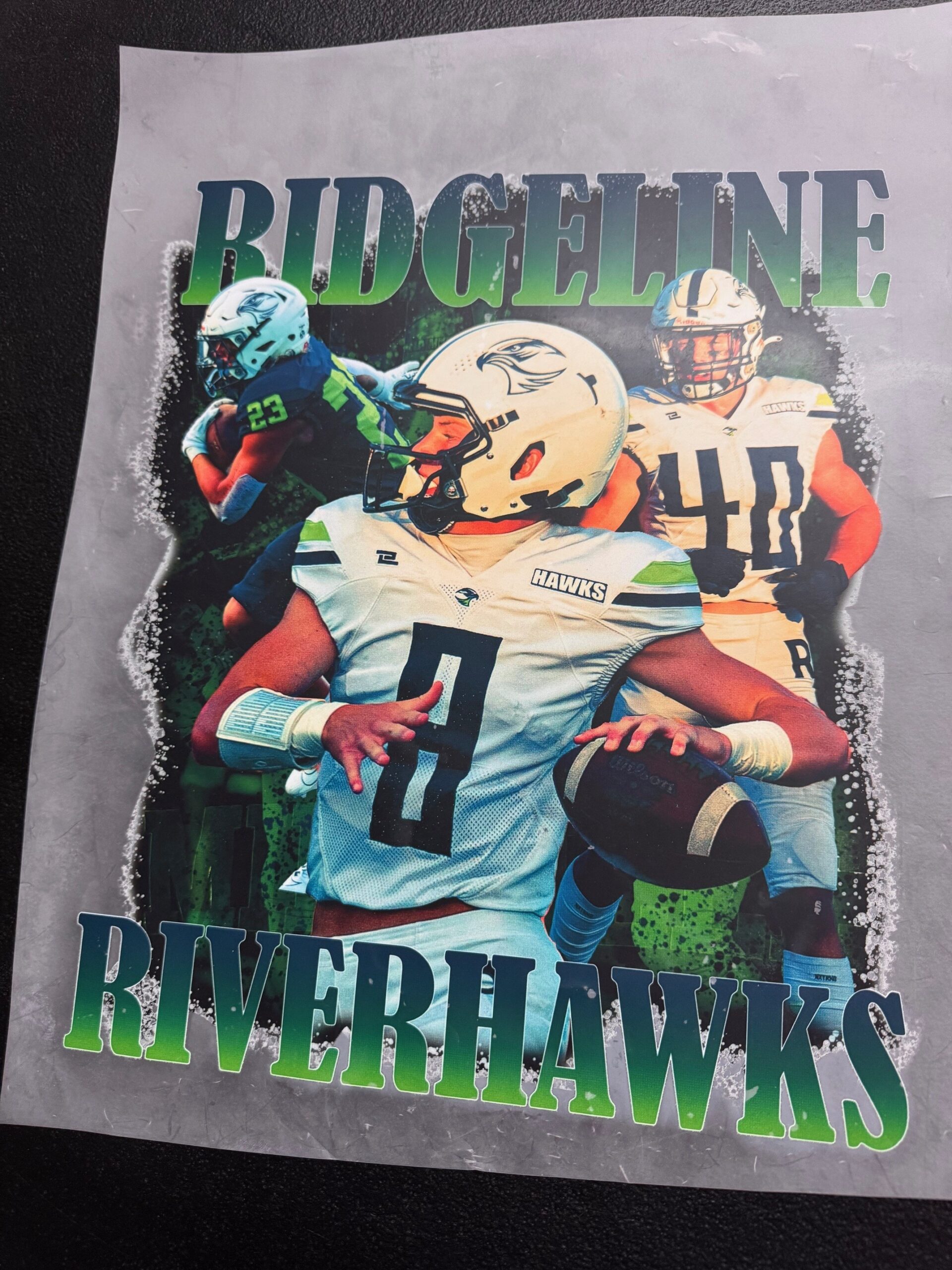 Football artwork dtf transfer