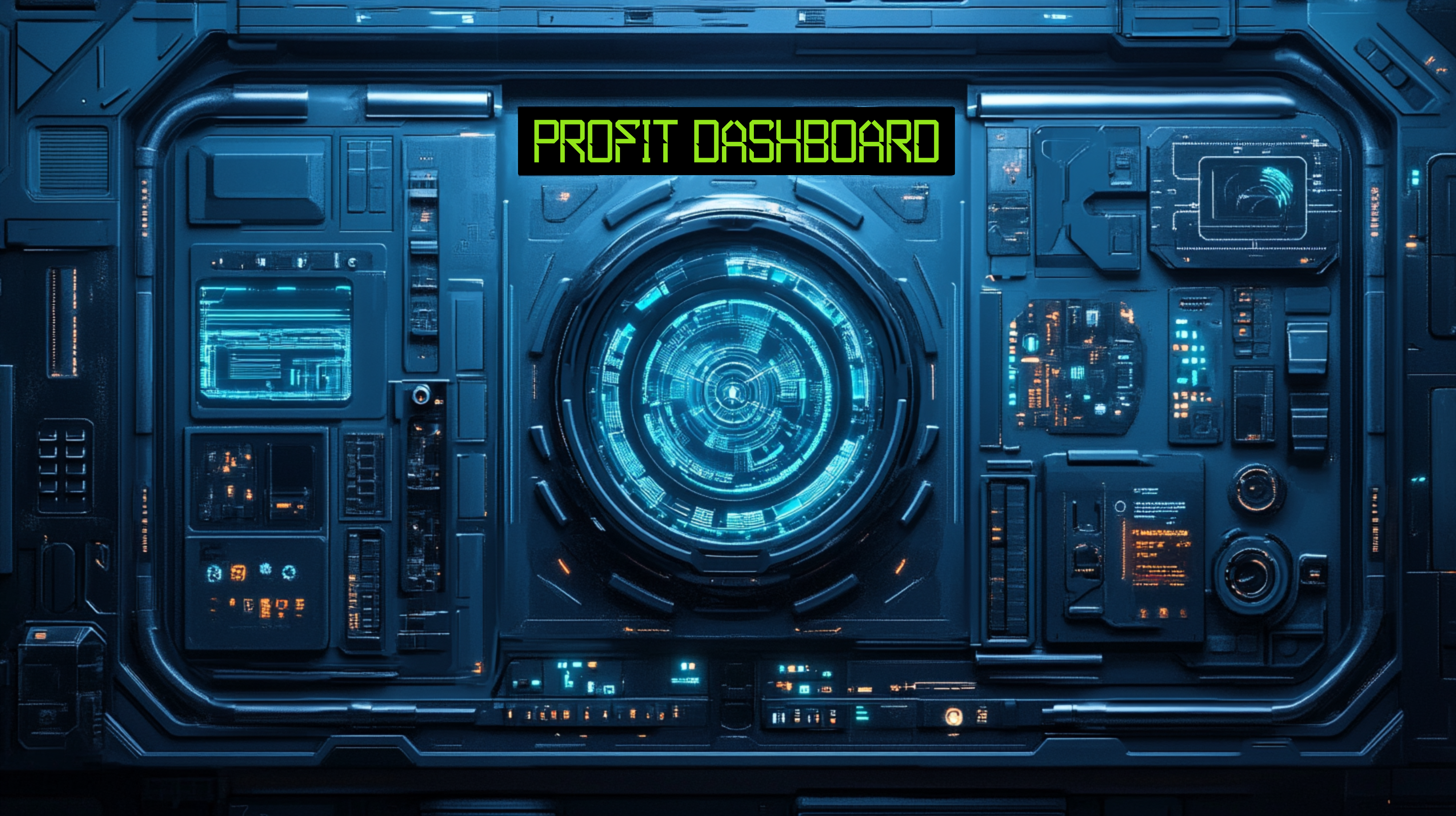 An AI-generated image of a dashboard simulating how to determine profit