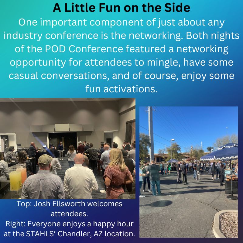 A graphic of the networking sessions at the POD Conference