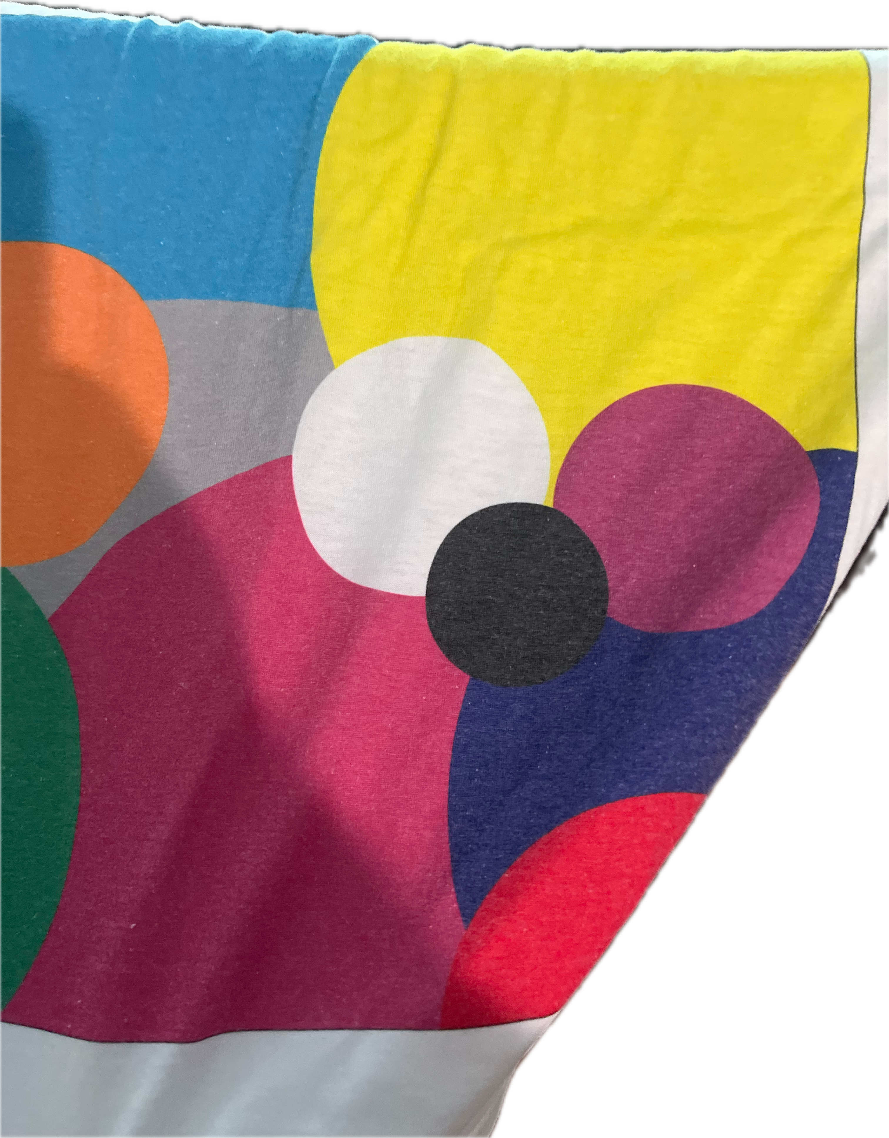 Sublimation on a 65/35 cotton/polyester T-shirt after one wash.