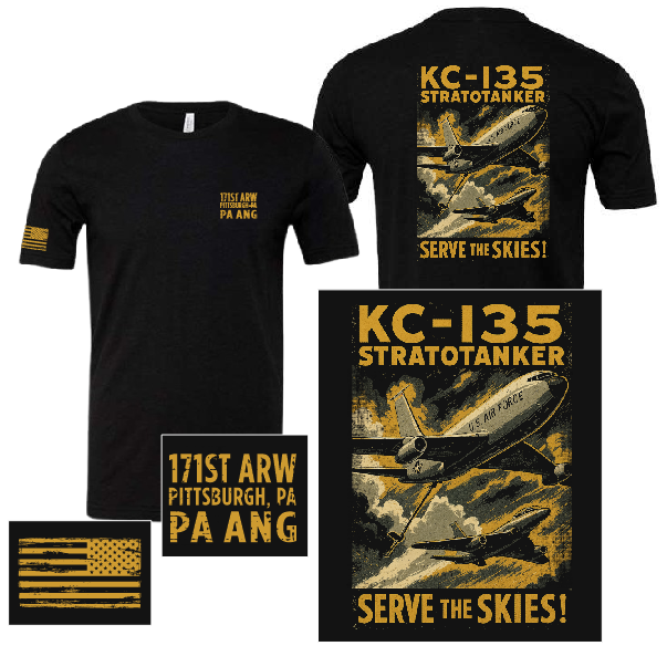 The final design on a black T-shirt