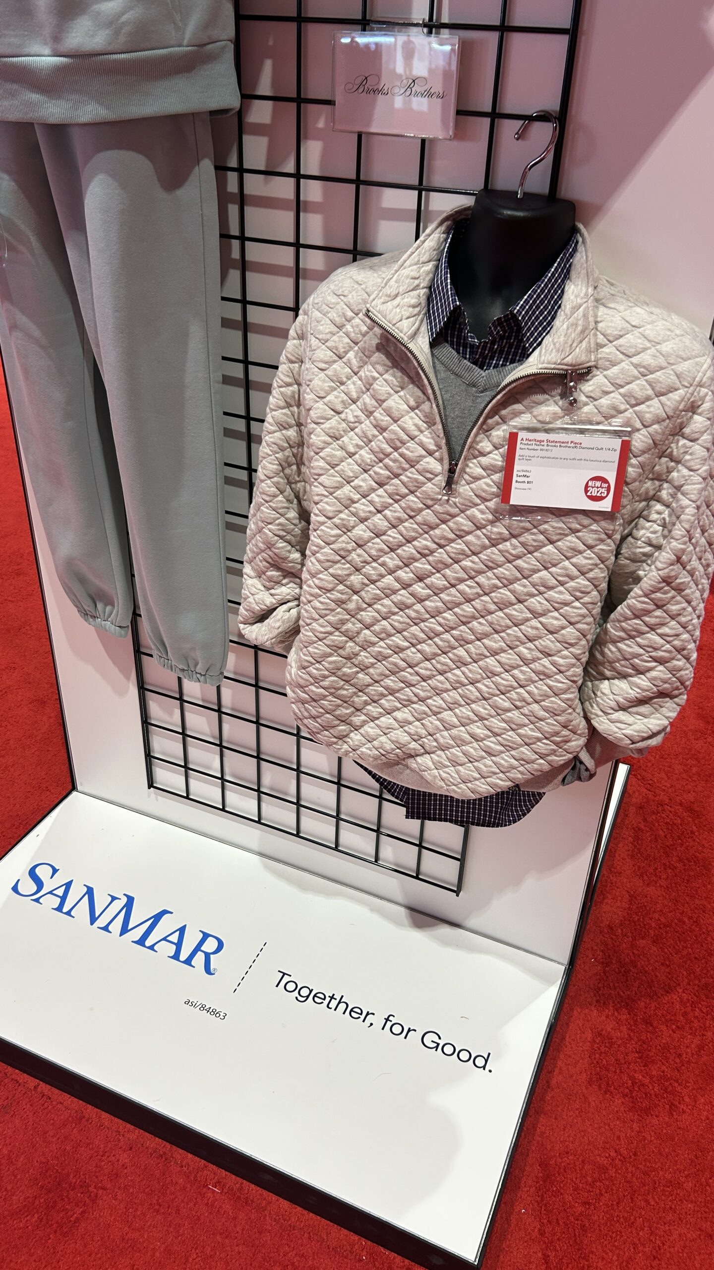 Quilted quarter zip Sanmar