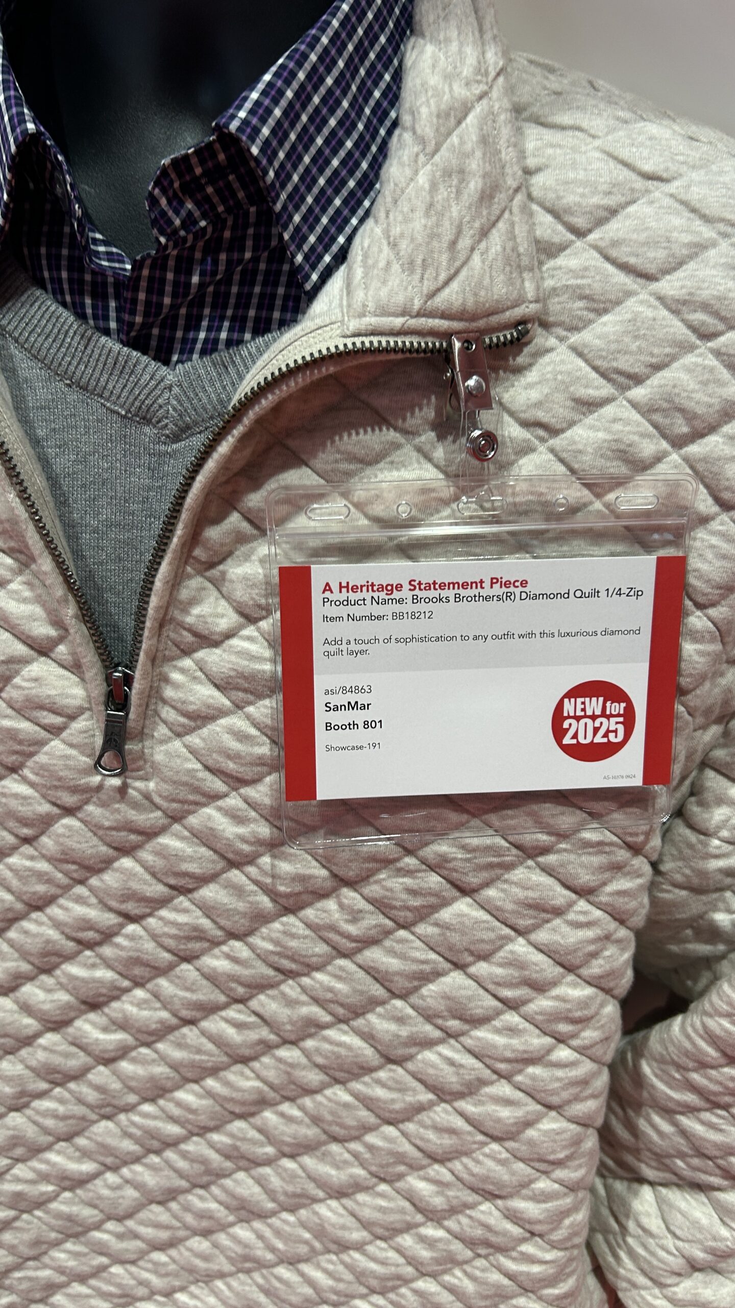 Quilted quarter zip Sanmar