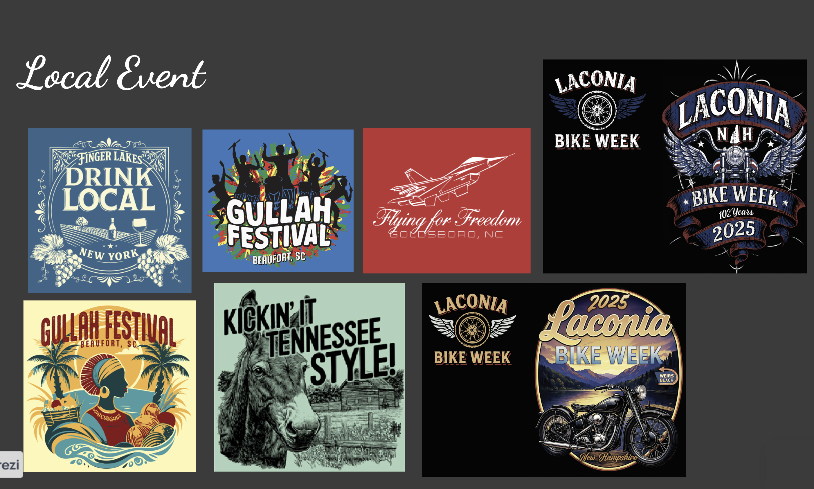 Locally-designed graphics for T-shirts using AI assistance