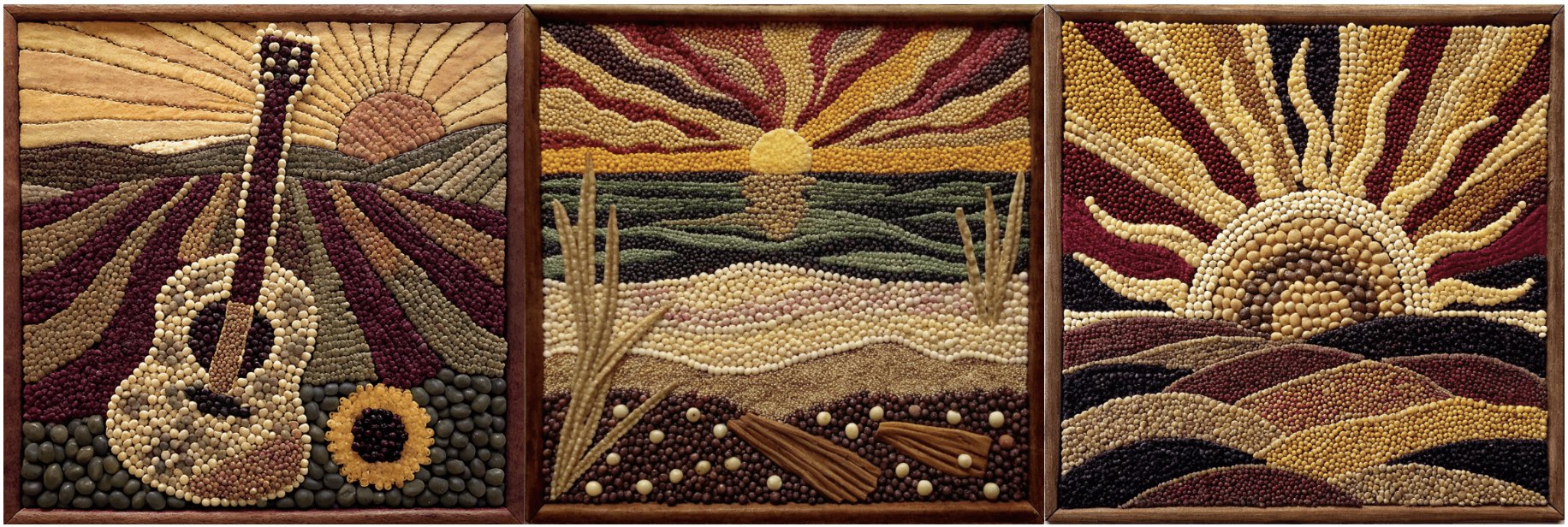 SEveral examples of AI-generated art the simulates embroidery