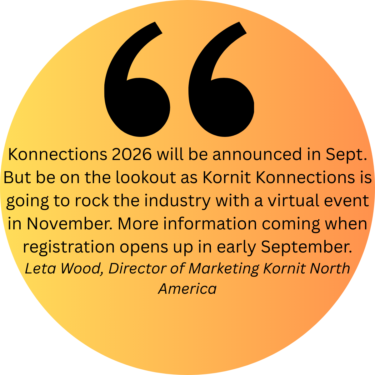 Quote from Leta Wood on yello background