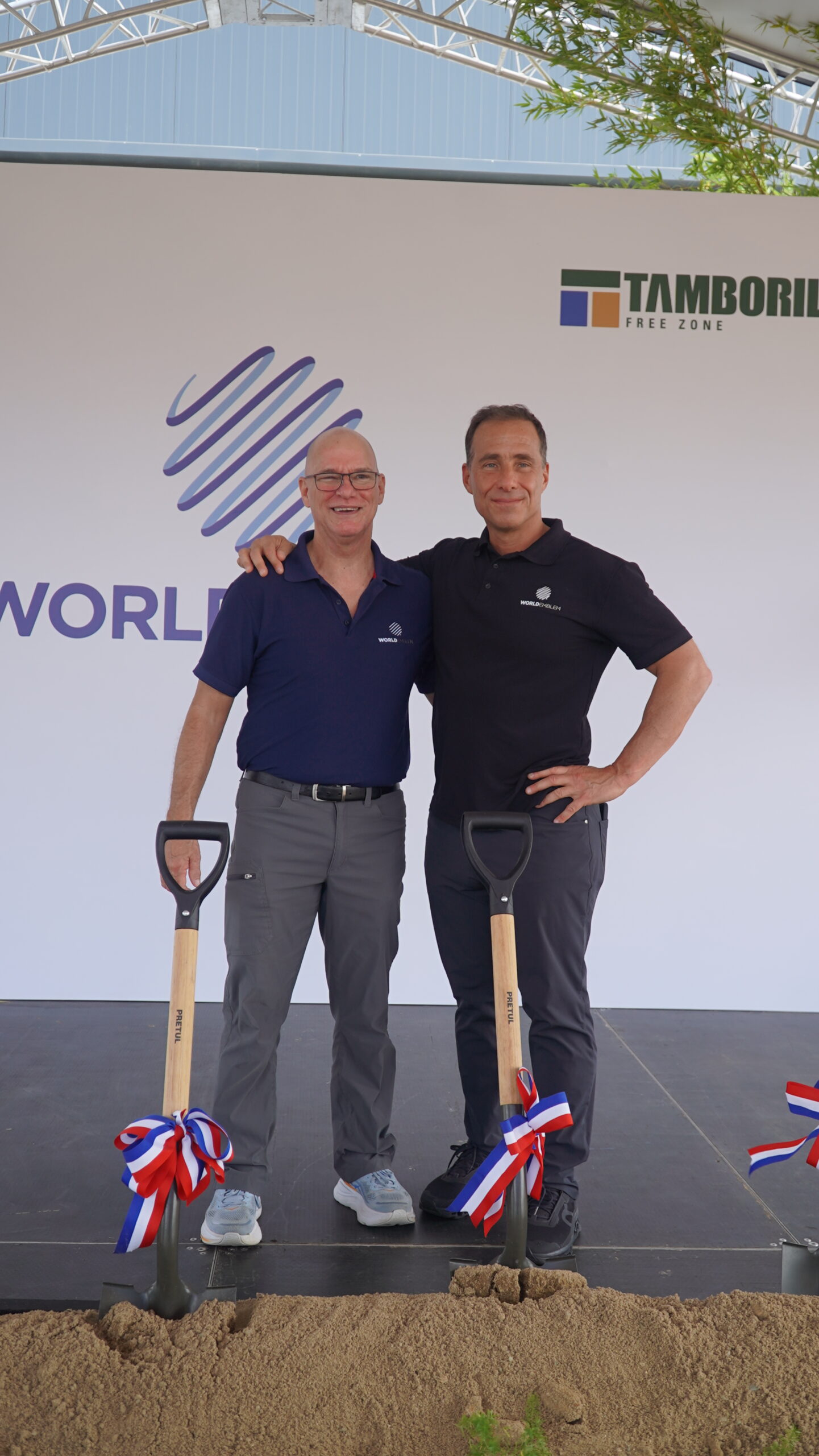 World Emblem CEO Randy Carr and Chief Operating Officer Jim Kozel 