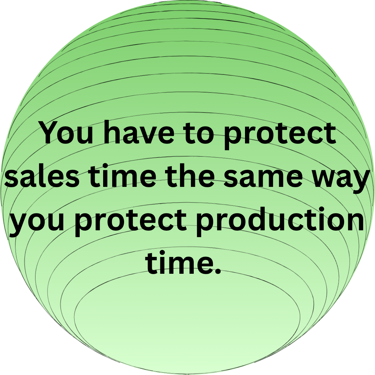 A green gradient circle with an article quote and background lines