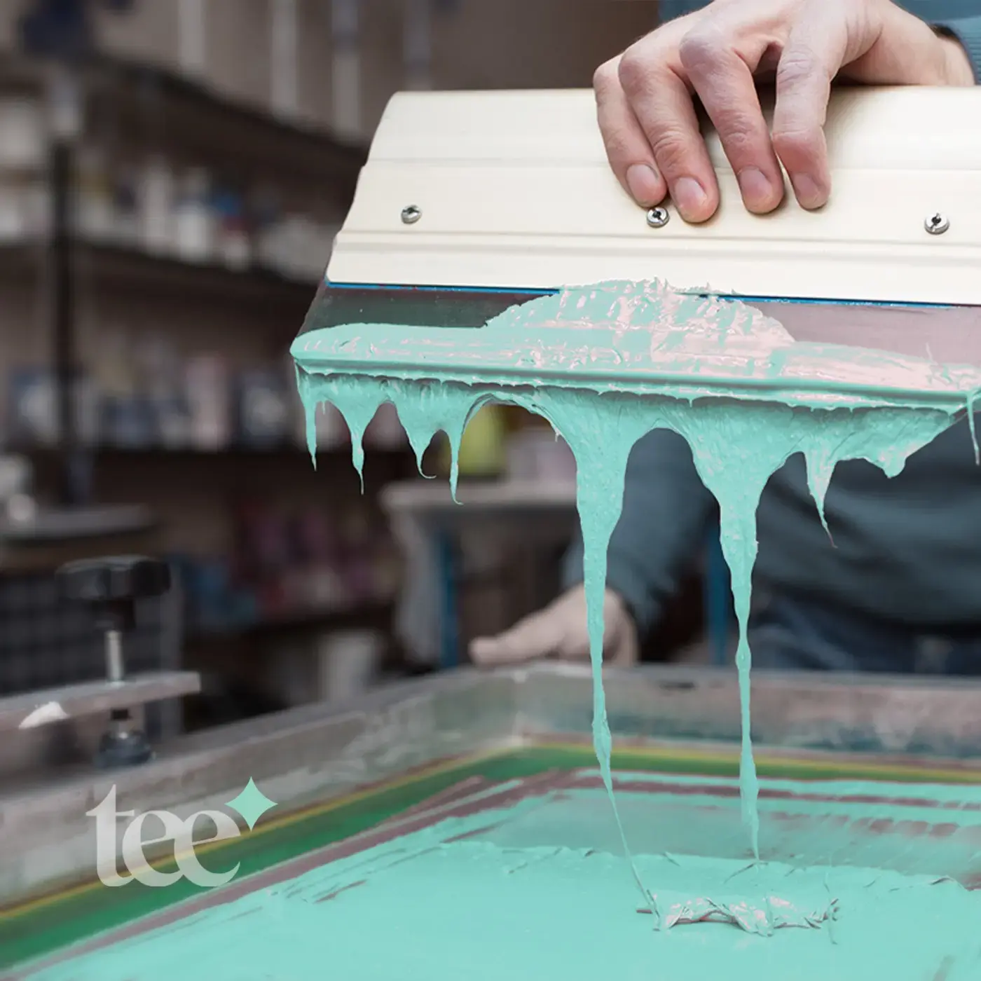 organic tee star screen printing