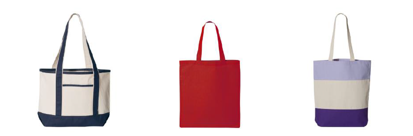 three tote bags