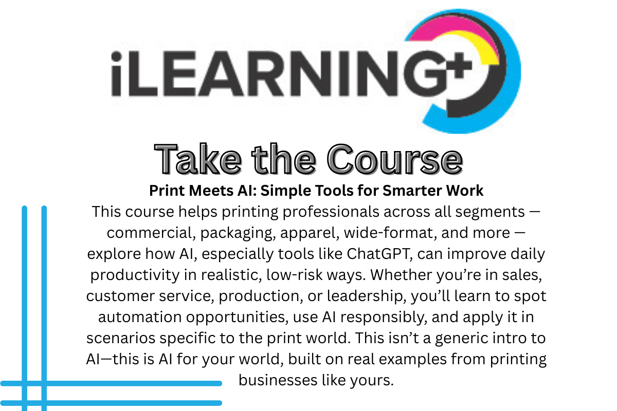 ilearning= graphic with AI course description