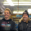 woman and man wearing black shirts