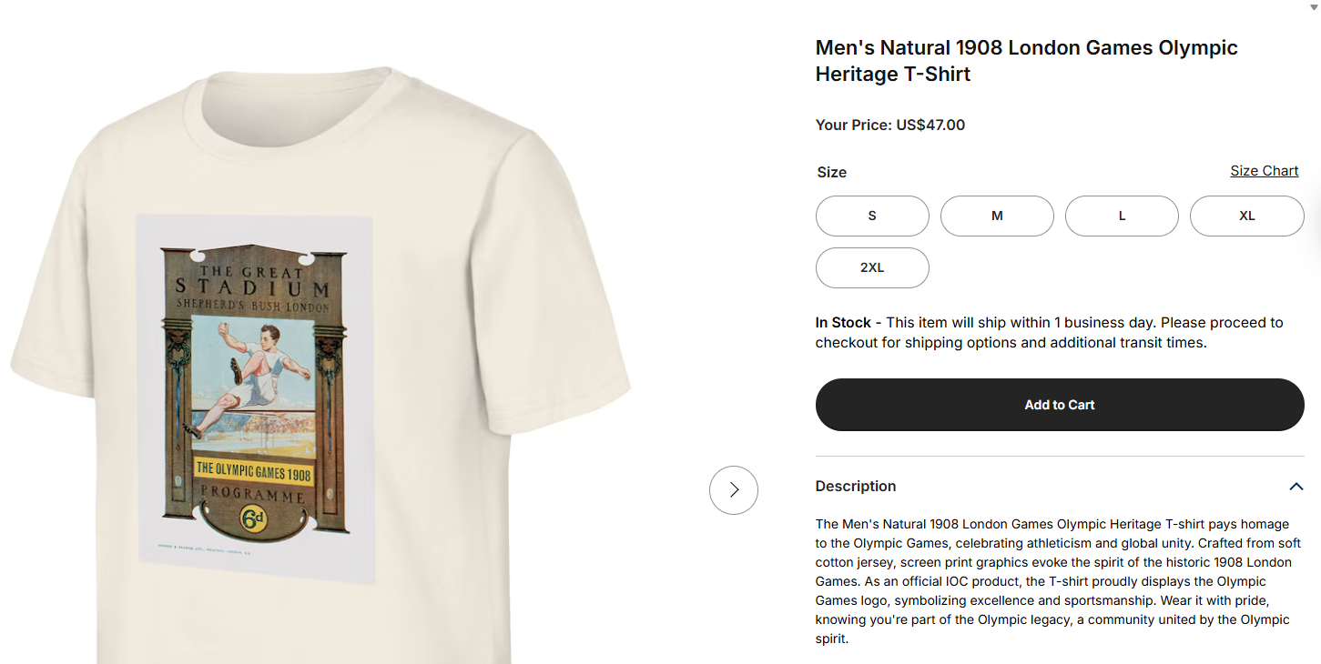 1908 London Heritage Olympic Shirt