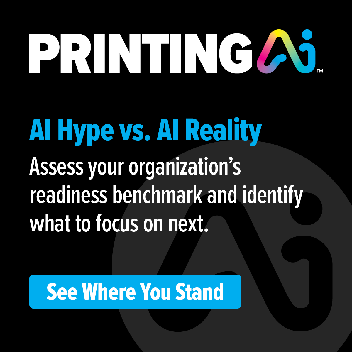 AI readiness text on black background